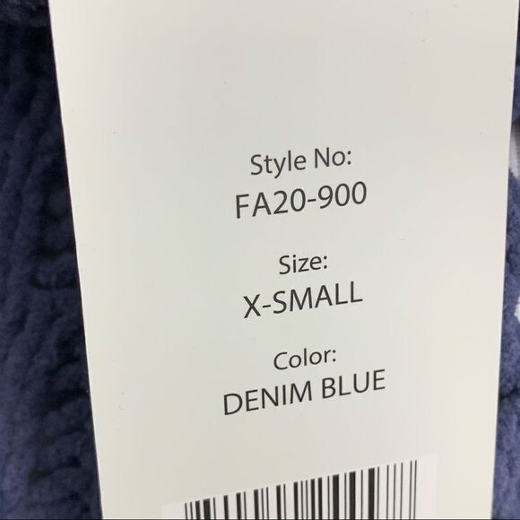 KENDALL & KYLIE open knit chenille style oversized boxy fit sweater in denim xs - Picture 5 of 6